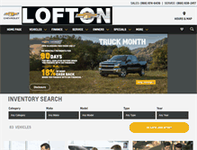 Tablet Screenshot of loftonchevy.com